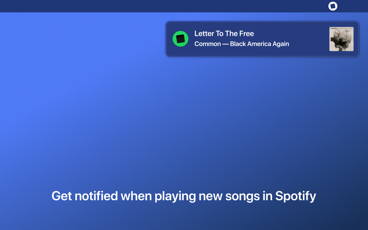 Get notified when playing new songs in Spotify